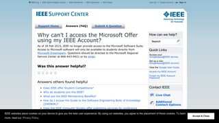Why can't I access the Microsoft Offer using my IEEE Account?