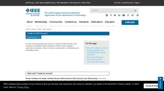IEEE - Create an IEEE Account