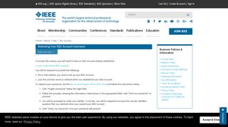 IEEE - Retrieving Your IEEE Account Username