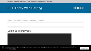 Login to WordPress | IEEE Entity Web Hosting
