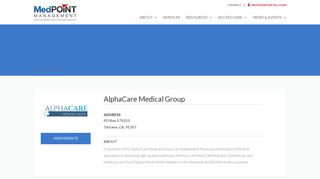 AlphaCare Medical Group - MedPOINT Management