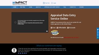 ieIMPACT Appraisal Data Entry Outsourcing Service for Appraisers