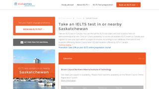 Take an IELTS test in Saskatchewan - IELTS test centers