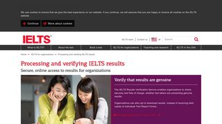 IELTS Verification Testing Validate your results