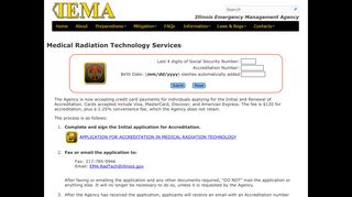 IEMA | Division of Nuclear Safety | Medical Tech Login