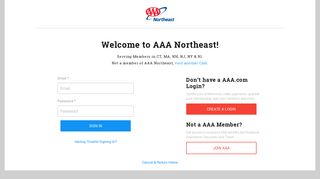 AAA Northeast: Please Login