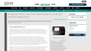 iEmployee Delivers New Time Clock Solution for Small and Mid-Size ...