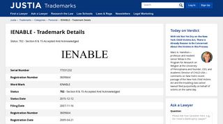 IENABLE Trademark of Intertek Testing Services NA Inc. - Registration ...