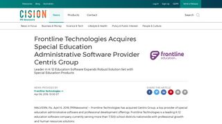 Frontline Technologies Acquires Special Education Administrative ...