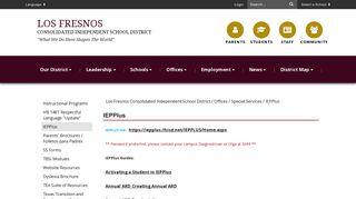 IEPPlus - Los Fresnos Consolidated Independent School District
