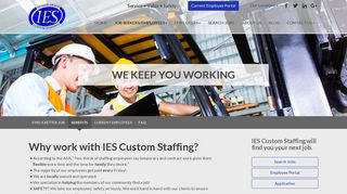 Benefits - IES Custom Staffing