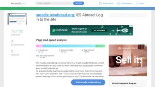 Access moodle.iesabroad.org. IES Abroad: Log in to the site