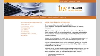 payroll - IES Integrated Employer Solutions