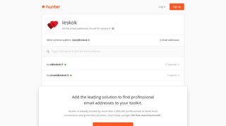 Ieskok - email addresses & email format • Hunter - Hunter.io