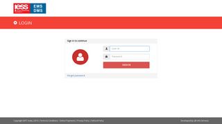 Login | IESS - EMS/DMS App - IESS 2019
