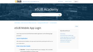 eSUB Mobile App Login – eSUB Academy - eSUB Construction ...