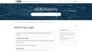 Mobile App Login – eSUB Academy - eSUB Construction Software ...
