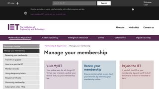 Manage your Membership - IET