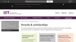 Awards and scholarships - The IET