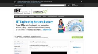 Engineering Horizons Bursary - IET Conferences