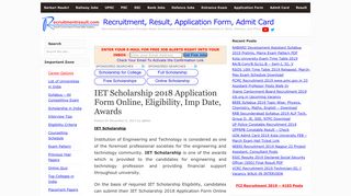 IET Scholarship 2018 Application Form Online, Eligibility, Imp Date ...