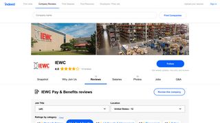 Working at IEWC: Employee Reviews about Pay & Benefits | Indeed.com