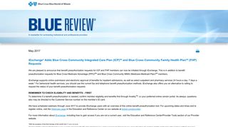 iExchange ® Adds Blue Cross Community Integrated Care Plan (ICP)