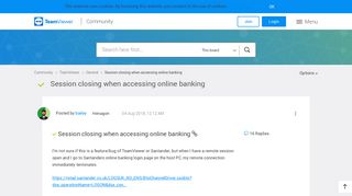 Solved: Session closing when accessing online banking ...