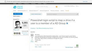 Powershell login script to map a drive if a user is a member of a ...