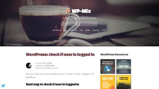 WordPress: check if user is logged in | WP-Mix