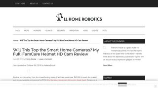 Will This Top the Smart Home Cameras? My Full iFamCare Helmet ...
