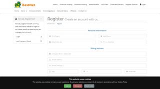 Register - Web Hosting, Domain Registration, Dedicated ... - iFastNet