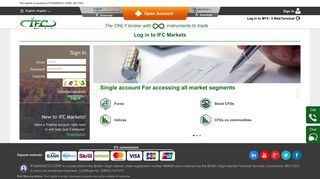 IFC Markets: Online Forex & CFD Trading Accounts