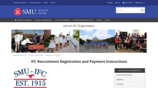 IFC Recruitment Registration and Payment Instructions - SMU