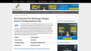 IFCI Financial Services Brokerage | Review |Trading platform - stockamj