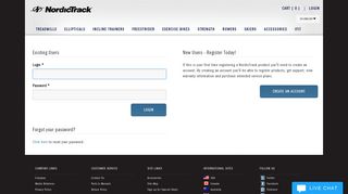 Login - Register your NordicTrack product within 30 days of Purchase ...