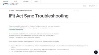 iFit Act Sync Troubleshooting – iFit Support