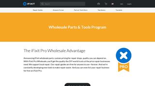 iFixit Pro Wholesale Parts & Tools Program