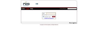 Login - Rico Logistics : Internet Bookings