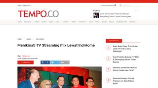 Menikmati TV Streaming iflix Lewat IndiHome - Bisnis Tempo.co
