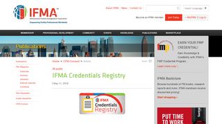 IFMA Credentials Registry