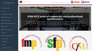 Credentials | IFMA:RICS FM Training