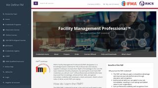 Facility Management Professional | IFMA:RICS FM Training