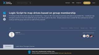 [SOLUTION] Login Script to map drives based on group membership