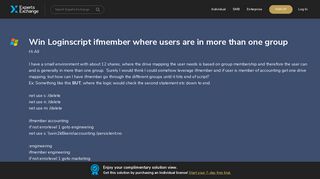 Win Loginscript ifmember where users are in more than one group