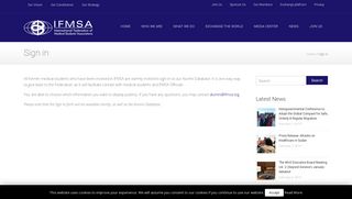 Sign in - International Federation of Medical Students ... - IFMSA