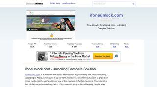 Ifoneunlock.com website. IfoneUnlock.com - Unlocking Complete ...