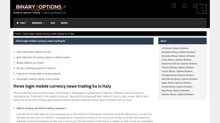 Iforex login mobile currency news trading liu in Italy - Global Cache