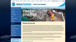 Vessel Accounts :: NOAA Fisheries West Coast Region
