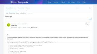 iFrame Login - Forums - Liferay Community